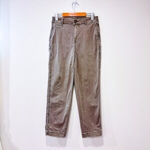 REITMANS‎ Khaki High Rise Straight Leg Stretch Cotton Utility Pants Size 4 Tall
